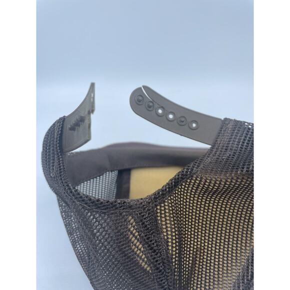 Vtg Trucker Hat Brown Corduroy Las Vegas Mesh SnapBack Baseball Cap READ - Picture 9 of 12